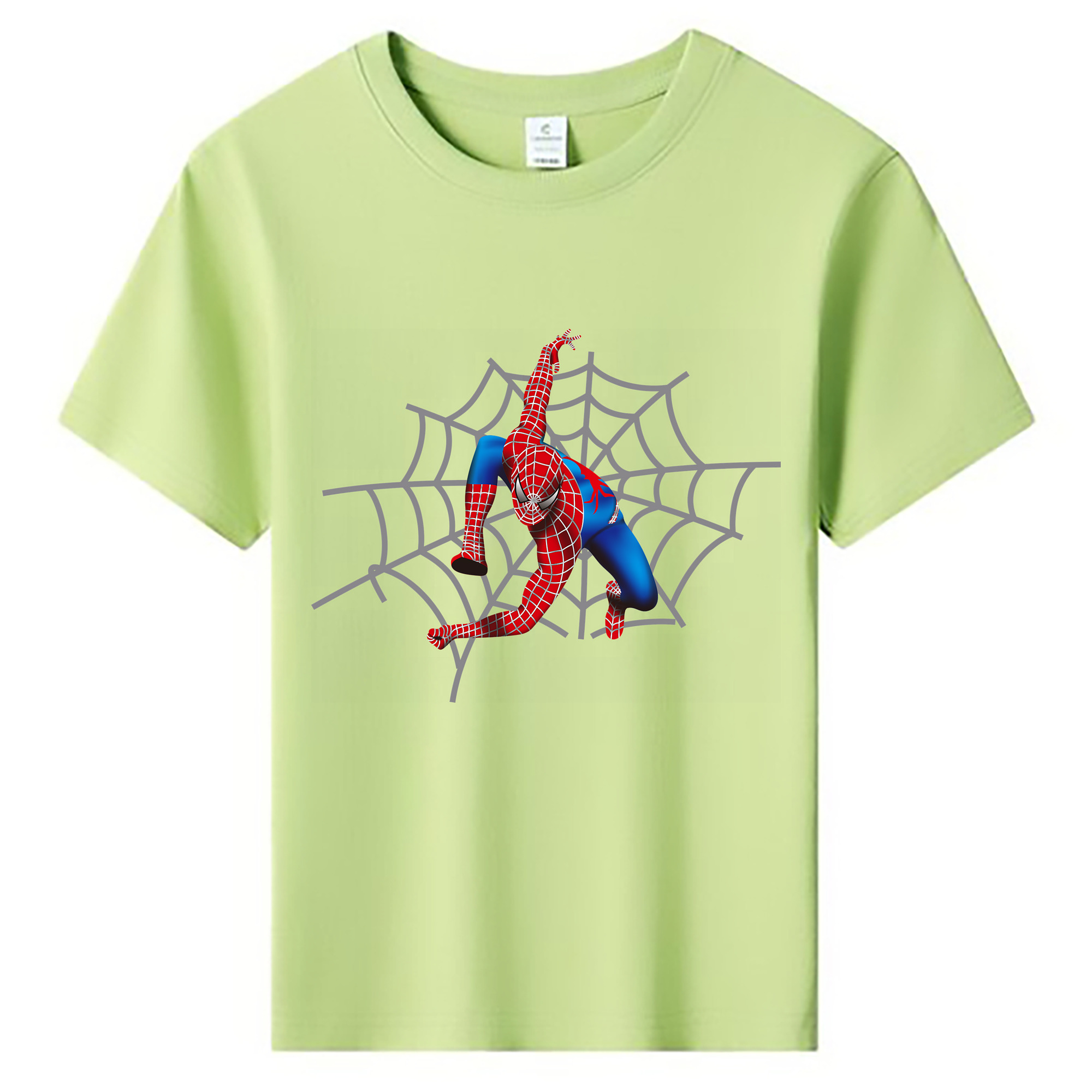 （画像用） Spider Man スパイダーマン 綿100％キッズTシャツ（フロントプリント）